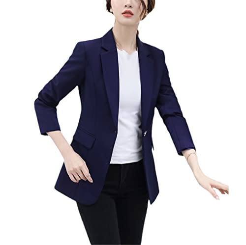 Women Korea Casual Slim Blazers Jackets Work Coat Outerwear Autumn Office Lady Career Jacket3