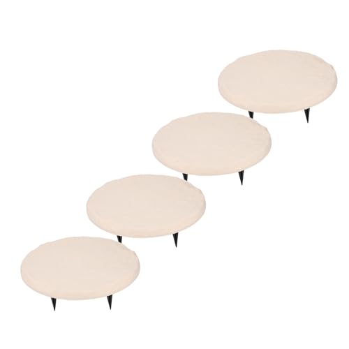 LOCADENCE Piedras decorativas para escalones para exteriores, escalones decorativos que se clavan en el suelo, escalones de resina de polipropileno, escalones con estacas (Redondo)