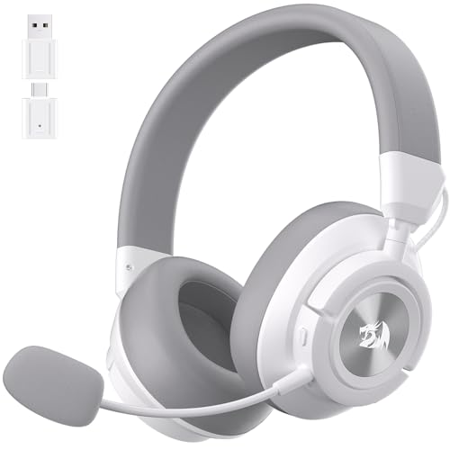 Image of Redragon H889 Wireless Gaming Headset, 4-in-1 (2.4G /BT /USB /3.5mm), 51H Battery & Play-While-Charging, 7.1 Spatial Audio & 53mm Drivers, Detachable Mic, Multi-Platform Headphone for PC /PS5 /NS /Mobile