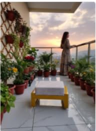 Image of Metal Pidda Khatli Peedi Mudda Chowki Stool for Sitting, Cushion for Living Room | Heavy Duty Iron Frame with Powder Coating | Comfortable Seating for Home & Office 14 inchx14 inchx6 inch Inch (Golden)