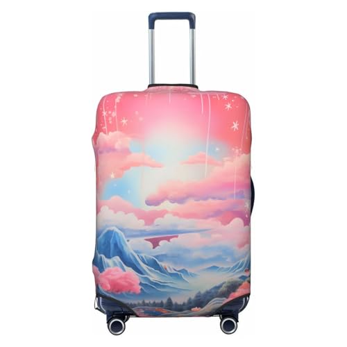 Hill Clouds Landscape Travel Luggage Cover for Suitcase Anti-Scratch Fashion Suitcase Protector Washable Elastic Baggage Covers Fits 18-21 Inch Luggage for Travel Beach Holiday