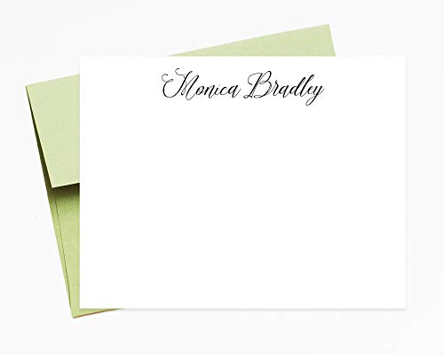 Scripted Personalized Stationary Note Card, Personal Stationery Set with Envelope, Custom Stationary Note Cards