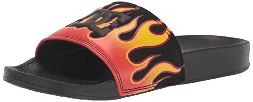 DC Shoes Dc - Sandalias unisex unisex para niños, Negro/Llamas, 13 Little Kid