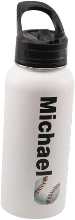 Personalized Insulated Stainless Steel Sports 18/32oz Water Bottle Custom Print Engraved Keeps Cold for 24 Hours Classic Easy To Carry Thermal Flasks Color & Design Choice (32oz Bottle W/Photo)