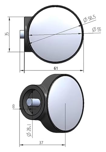 Espejo de visión amplia CFMOTO 700CL-X para evitar ángulos muertos 3