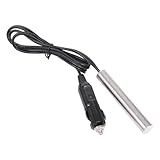 Calentador de agua, varilla calefactora 12 V, calentador de cartucho de inmersión de metal resistente al agua, portátil montada en vehículo CC, negro