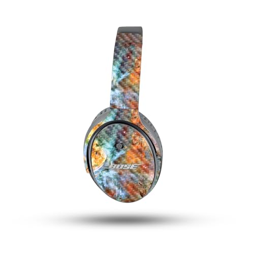 Image of MightySkins Carbon Fiber Skin Compatible with Bose QuietComfort 35 II Headphones - Space Cloud | Protective, Durable Textured Carbon Fiber Finish | Easy to Apply