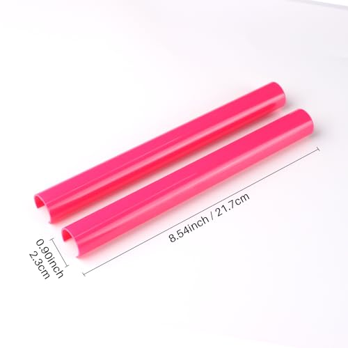 Image of KUNGKIC For 2024 2025 Mustang Grill Inserts Trims ABS V Brace Stripes Wrap Covers Exterior Car Accessories (Pink)