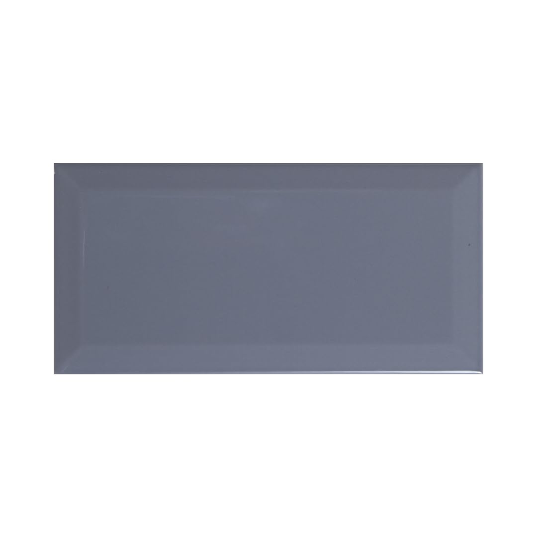 Devon Bevelled 100x 200 Metro Brick Ceramic Tile (50, Silver)