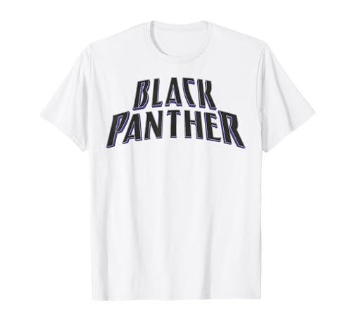 T-shirt Marvel Black Panther noir à manches courtes vêtement casual pour homme et ados passionnés