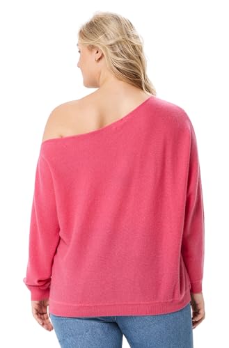 Image of Minnie Rose Womens Long Sleeve Off the Shoulder Cashmere Pull On Sweater