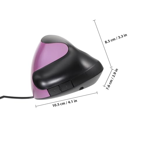 Ratón ergonómico con cable USB, diseño vertical de 5 botones y soporte para portátil 2