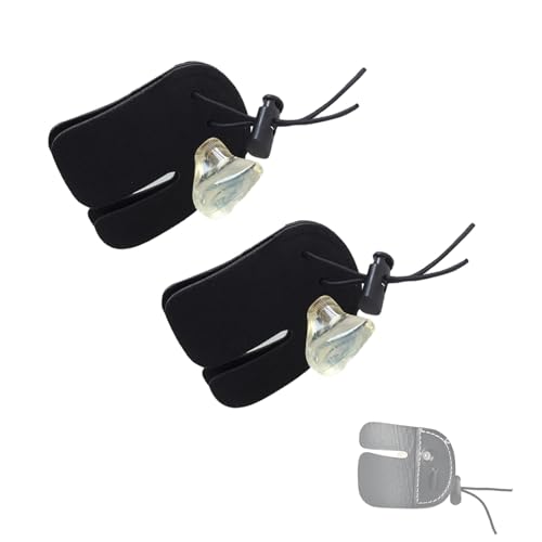 SPG Leather Archery Finger Tab - 2 Pack Recurve Bow Finger Tab Bow Tabs Double Layer Traditional Archery Shooting Tab Finger Grips Right Hand for Recurve Bow Shooting Accessories (Black)