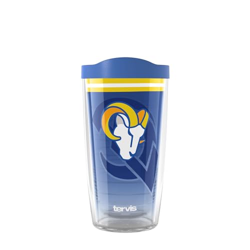Image of Tervis NFL Los Angeles Rams - Forever Fan Made in USA Double Walled Insulated Tumbler Travel Cup Keeps Drinks Cold & Hot, 16oz, Classic