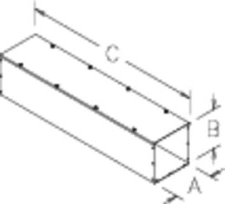 Lay-in, Flat-Cover Wireway,6inWx6inH