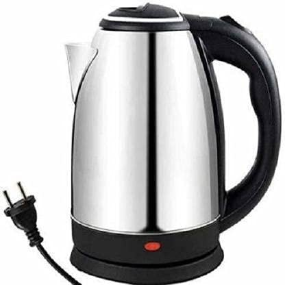 Swara Hot Water Pot Portable Boiler Tea Coffee Warmer Heater Cordless Electric Kettle Electric Kettle (1.8 L, Silver)-image-6