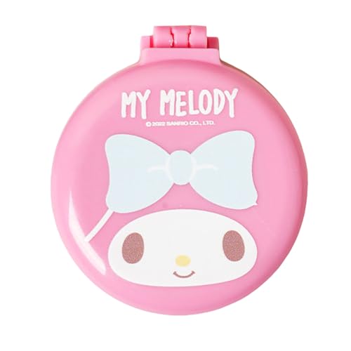 Brosse à cheveux compacte pliable avec miroir rose pour adolescente - 2