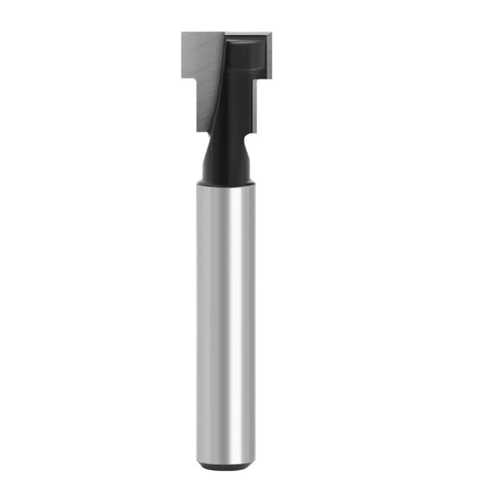 Ptrecniok One Color T-Slot Milling Cutter， Engraving Router Bit 6Mm 1/4In Shank,Black Keyhole 1Pc(12.7Mm)