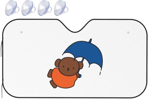 車用サンシェード ミッフィー ボリス カーサンシェード フロントシェード フロントガラスカバー カーフロントカバー おしゃれ カー用品 軽自動車 SUV/軽/普通車に適用 プレゼント 130x70cm