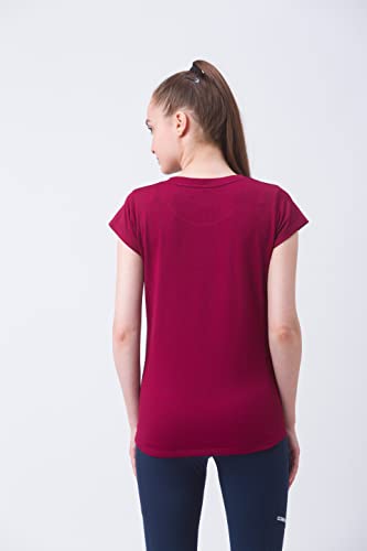 Image of berge' Ladies Jacquard Polyester Dry Fit Textured Western Shirts & Tshirts for Women, Quick Drying & Breathable Fabric, Gym Wear Tees & Workout Tops|Half Sleeve T-Shirt|Running Tshirts for Women