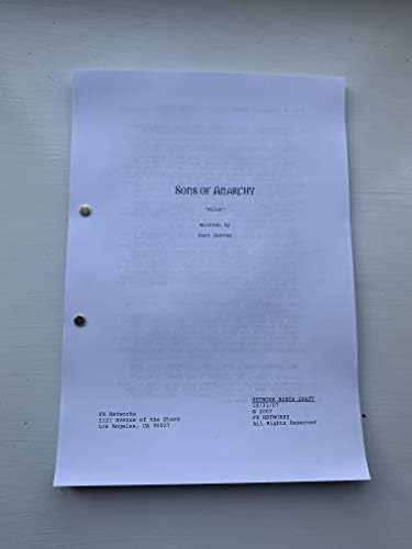 AllStarMedia Sons of Anarchy American Action Crime Drama Television Series SCRIPT/SCREENPLAY, INCLUDES A4 POSTER & AUTOGRAPH POSTER-- Wall Art Signed Autographed Page Printed Photo Picture Display