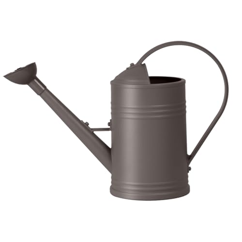 SinRenn じょうろ ガーデニングじょうろ 1800ml 大容量 HIPS樹脂 ステンレス鋼ノズル ブリキじょうろ ジョウロ ファッション ウォーターポット 水差し ピッチャー 散水用具 長持ち 手軽 水やりじょうろ ボトル ケトル じょうご 室内室外じょうろ (茶色)