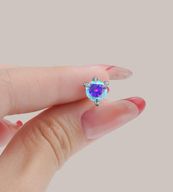 Moissanite Stud Earrings,Dragon Claws Earrings, D Color Round Cut VVS1 Diamond 925 Sterling Silver Plated Earrings,luxury gift4