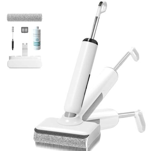 Image of Wet Dry Vacuum Mop, 180Lay-Flat Cordless Vacuum Mop All in One, Floor Cleaner Machine, 45 Minutes Long Runtime Electric Mop, 158℉ Self-Cleaning, Edge Cleaning, Self-Propelled Vacuum Mop Combo
