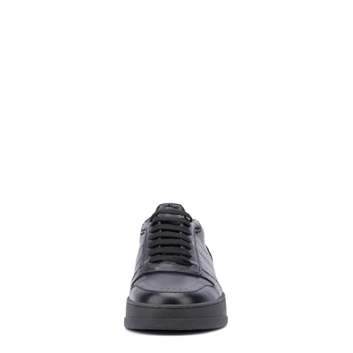 Image of Aquatalia Men's Cristo Sneakers Made in Italy, 70% Leather and 30% Tumbled Leather, Leather Lining, Round Toe, Rubber Outsole.