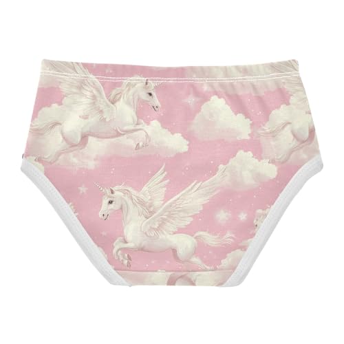 Winged Unicorns Girls' Underwear Cotton Clouds Girls Briefs Soft Toddler Underwear 2T2