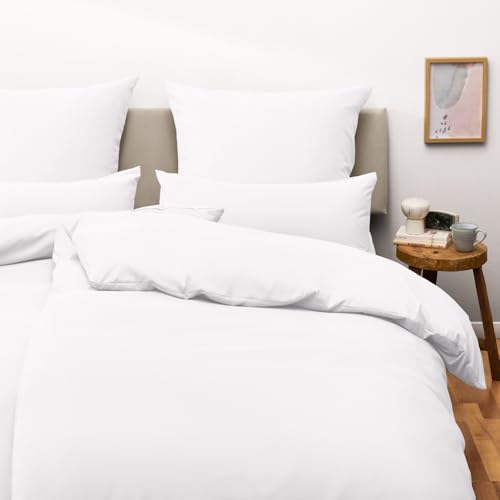Blumtal Juego de Funda Nórdica de Microfibra Muy Suave y Transpirable - Set de 2 Piezas Funda Edredón Nórdico + 1 Funda de Almohada para Cama de 90, Blanco