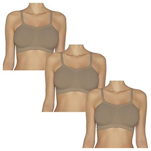 Kit 3 Tops Bandinis, Hanes, Feminino, Chocolate, P