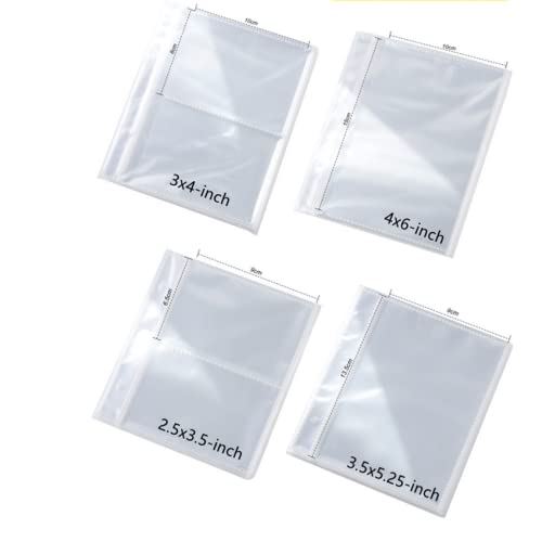 4X6" Photo Sleeves,100 Pockets ,Photo Flip Book,Card Photo Sleeve Mini Photo Album,Waterproof Holder, Photo Pocket For Name Card,Wallet Size With Refillable (Clean) #TOP2