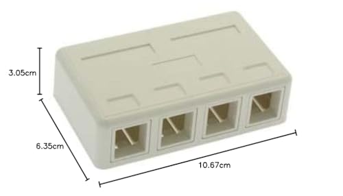 Boîtier de surface RJ45 4 ports Installerparts blanc bloc Ethernet mural informatique - 3
