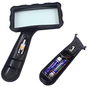 Loupe rectangulaire 2x avec éclairage LED pour lecture sur ordinateur et miroir - 3