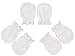 3 Paires de Gants Griffoirs Bébé Moufles Griffantes Mitaines Nouveau-né pour Filles et Garçons 0 à 3 Mois (3 paires : blanc)