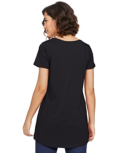 Image of Amazon Brand - Symbol Women's Cotton Stretch Half Sleeve Round Neck Regular Fit T-Shirt (Tunic Length)