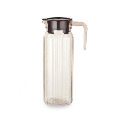 Image of Nayasa Electra Jug 1200 ML | BPA Free Plastic Water Jug with Lid | Leak Proof | Easy Pour | Stylish Design | Brown
