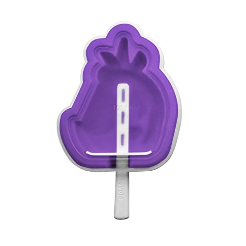 Image of Tovolo Unicorn Popsicle Mold Pack of 4 Royal Purple Premium Silicone Molds for Popsicles with Built In Drip Guards, Stackable Dishwasher Safe BPA Free Unicorn Shaped Popsicle Mold for Kids