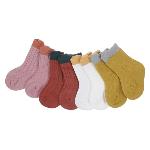 Abaodam Boy Girl Socks for Boys Girls Pairs Newborn to Toddlers Cotton Ankle Socks Comfortable Stretchy for Indoor Outdoor