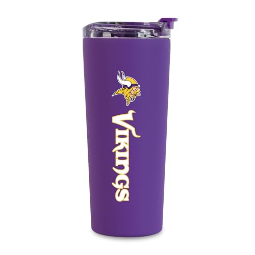 Image of Rico Industries NFL Football 24oz Stainless Steel Tumbler with Lid and Dual Functioning Lid