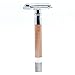 Parker 56R Heavyweight Double Edge Safety Razor with 5 Parker Premium Platinum Stainless Steel Razor Blades – Classic 3 Piece Design (Rose Gold))