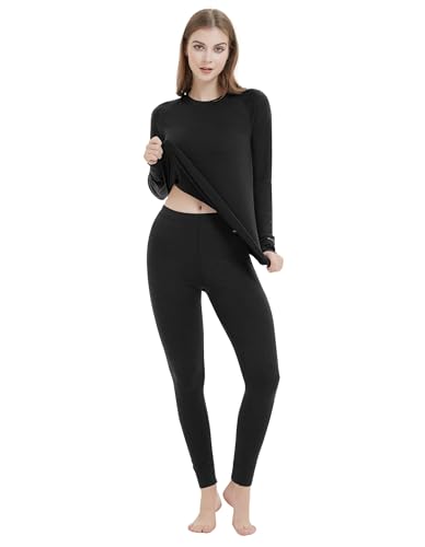 Image of Iguana Womens 100% Merino Wool Base Layer Sets for Ski Lightweight Thermal Underwear