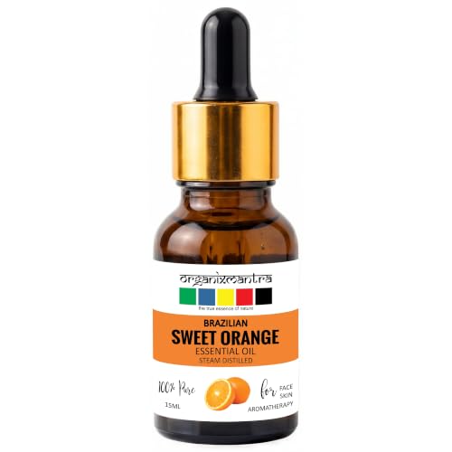 Image of Organix Mantra Sweet Orange Essential Oil for Skin, Hair & DIY - 100% Natural & Cold Pressed Oil - 15ML