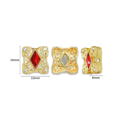 Image of Satra Tarders Meenakari Kundan Beads for DIY Jewellery Making Rakhi Making | Size : 14mm | Qty : 12pcs | Blue