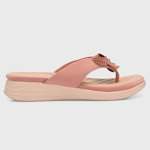 Image of Centrino Women's Sandals | Stylish Slip-On Sandals for Ladies | Durable Soft Cushioned Footbed for Comfort | Elegant & Trendy Design | Lightweight Daily And Casual Use Flip Flops (9343)