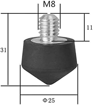 Miniatura 4 de Foto&Tech 3 pies de trípode de goma antideslizantes universales compatibles con Benro Gitzo Induro Kingjoy Manfrotto, trípode de rosca de repuesto