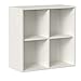 Iconico Home QBE Cubo da parete 4 vani a giorno, Ingresso, Soggiorno, Camera da letto, Cameretta ragazzi, Studio, 75x35xh75 cm, Bianco