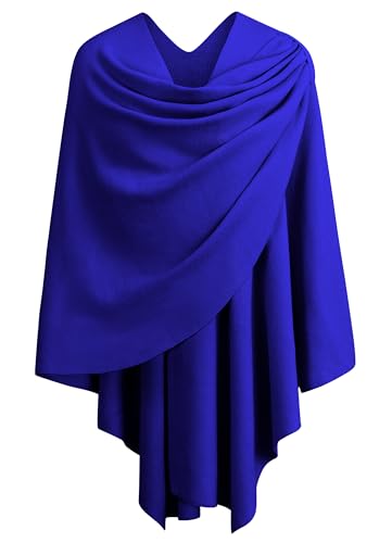 Image of PULI Womens Cross Front Poncho Shawl Wrap Elegant Wedding Formal Gift