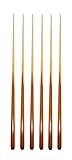 HAN'S DELTA Set of 6 Pool Cues 36'/42'/48'/57' Real 4-Prong House Bar Billiard Pool Cue Stick (6 Cues(52'))